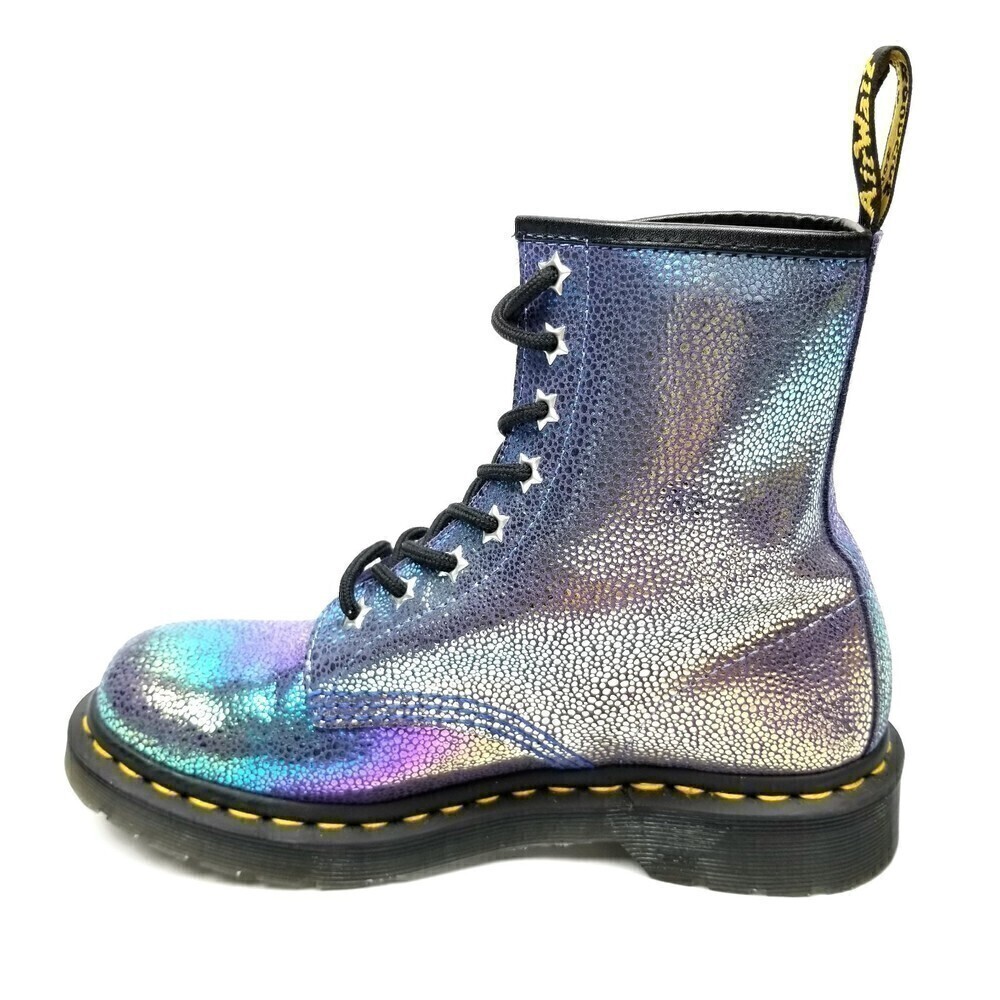 NWT Dr. Martens 1460 Rainbow Ray Mermaid Suede Lace Up Combat Boots Womens 6 - Picture 4 of 10